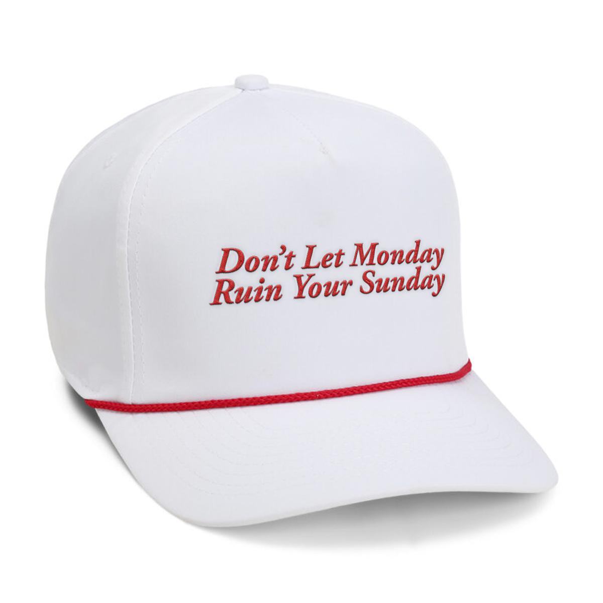 Don't Let Monday Imperial Rope Hat-Hats-Barstool Sports-White-One Size-Barstool Sports