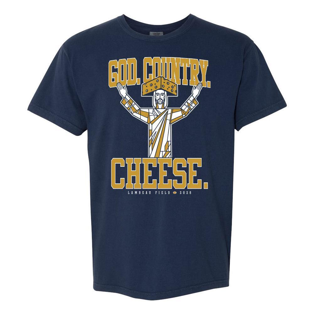God Country Cheese Tee-T-Shirts-Barstool U-Navy-S-Barstool Sports