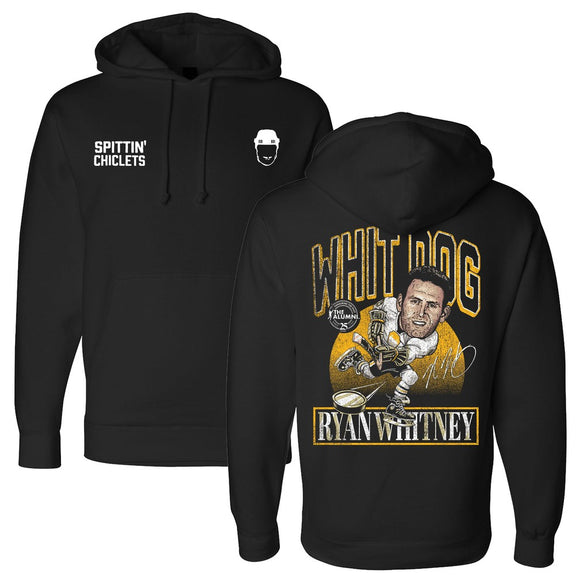 Spittin Chiclets x NHL Alumni Association Whit Dog Hoodie-Hoodies & Sweatshirts-Spittin Chiclets-Black-S-Barstool Sports