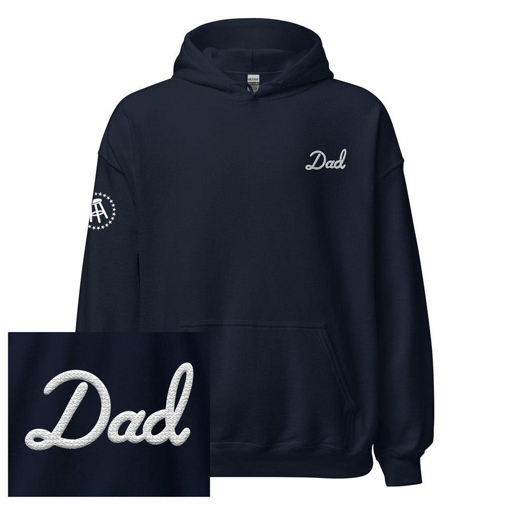 Dad Embroidered Hoodie-Hoodies & Sweatshirts-Barstool Sports-Navy-S-Barstool Sports