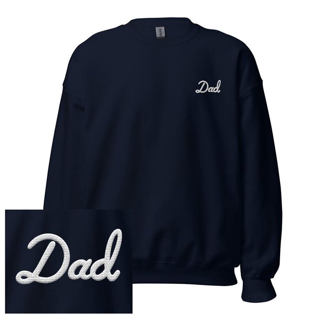 Dad Embroidered Crewneck-Crewnecks-Bussin With The Boys-Navy-S-Barstool Sports