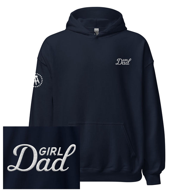 Girl Dad Embroidered Hoodie-Hoodies & Sweatshirts-Bussin With The Boys-Navy-S-Barstool Sports