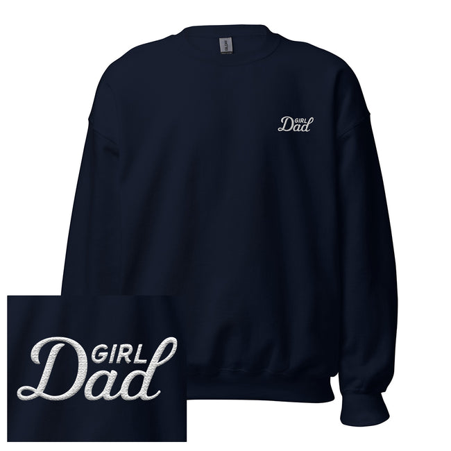 Girl Dad Embroidered Crewneck-Crewnecks-Bussin With The Boys-Navy-S-Barstool Sports