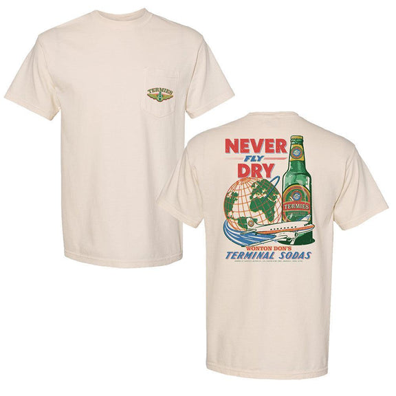 Never Fly Dry Pocket Tee-T-Shirts-The Wonton Don-Ivory-S-Barstool Sports