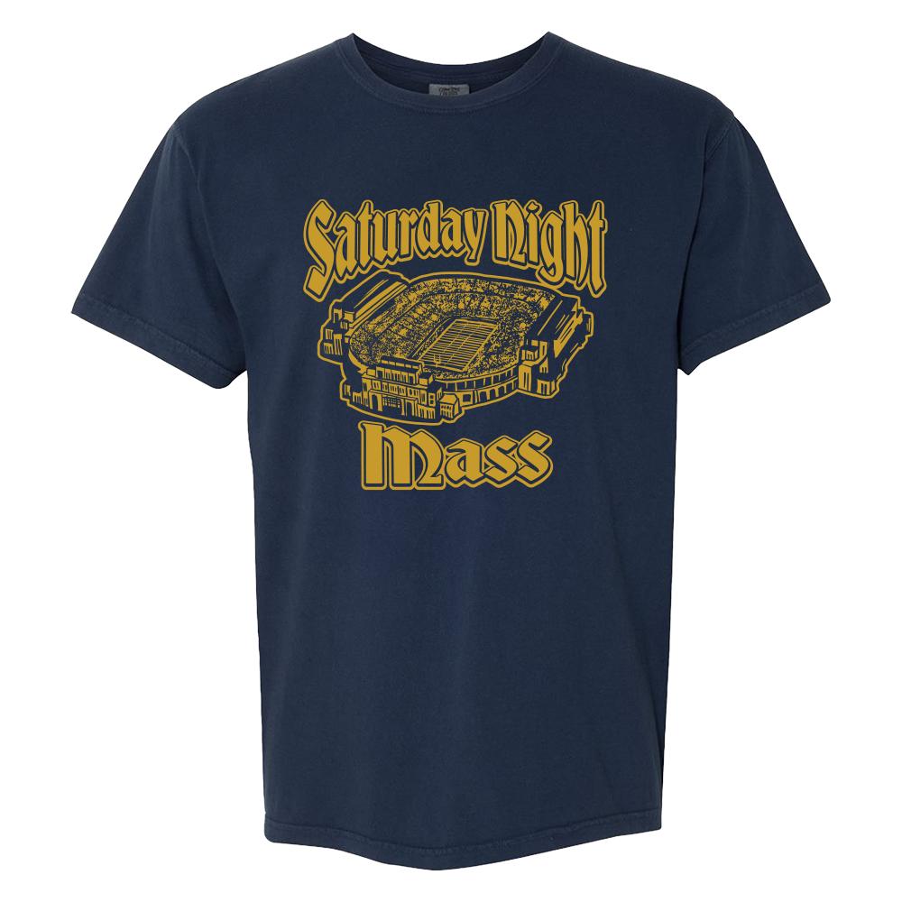 Saturday Mass Tee-T-Shirts-Barstool U-Navy-S-Barstool Sports