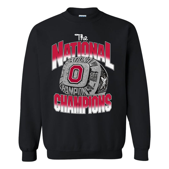 OH National Champions Ring Crewneck-Crewnecks-Barstool U-Black-S-Barstool Sports