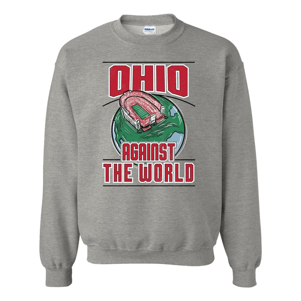 Ohio Against The World Crewneck-Crewnecks-Barstool U-Grey-S-Barstool Sports