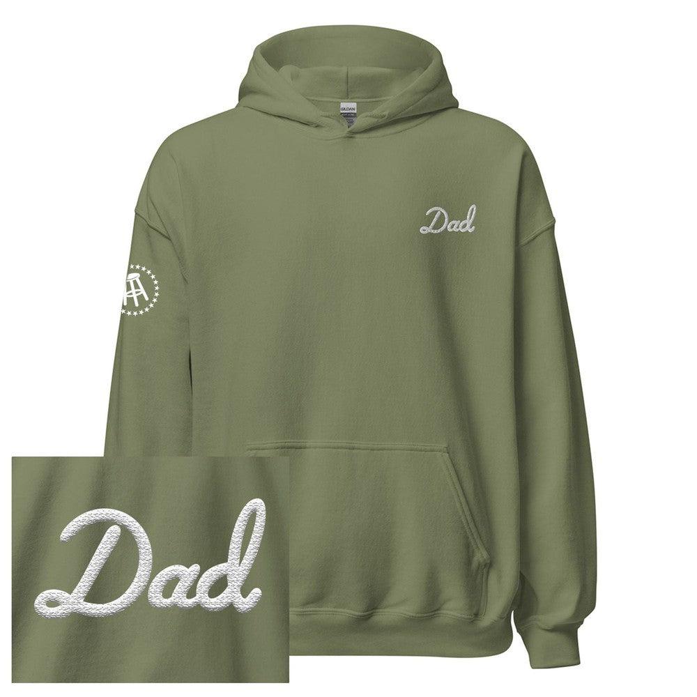 Dad Embroidered Hoodie-Hoodies & Sweatshirts-Barstool Sports-Olive-S-Barstool Sports