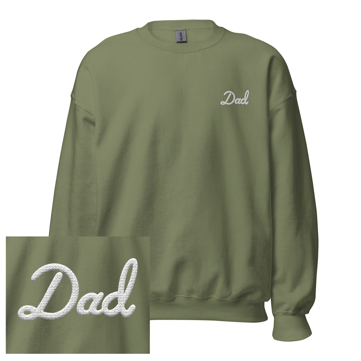 Dad Embroidered Crewneck - Bussin With The Boys Crewnecks & Merch 