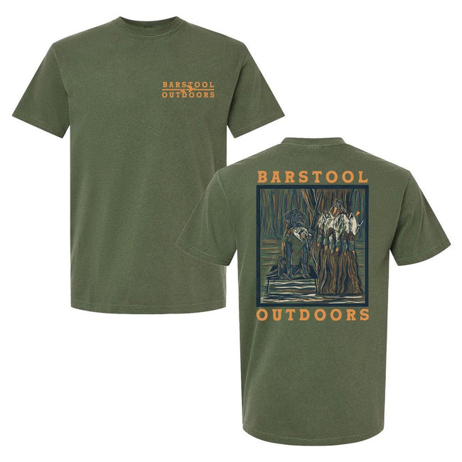 Barstool Outdoors Duck Hunt Lab Tee-T-Shirts-Barstool Outdoors-Green-S-Barstool Sports