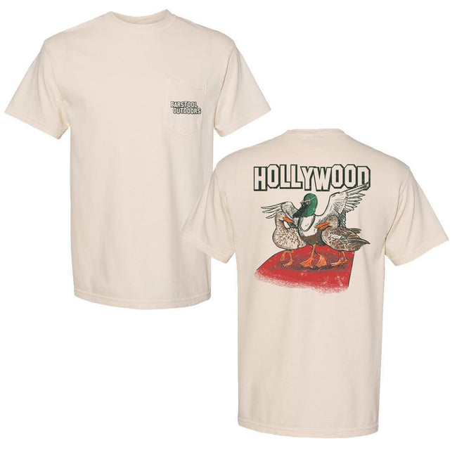 Hollywood Duck Pocket Tee-T-Shirts-Barstool Outdoors-Ivory-S-Barstool Sports
