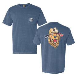 American Dog Pocket Tee-T-Shirts-Barstool Outdoors-Blue-S-Barstool Sports