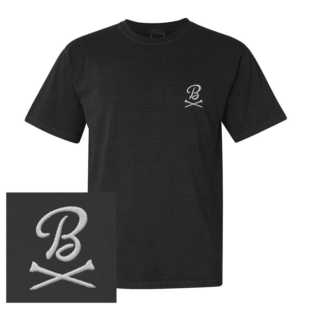 Barstool Golf Embroidered Tee-T-Shirts-Fore Play-Black-S-Barstool Sports