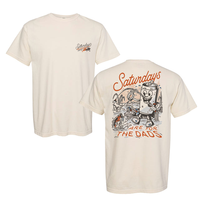 Saturdays Are For The Dads Fishing Tee-T-Shirts-SAFTB-Ivory-S-Barstool Sports