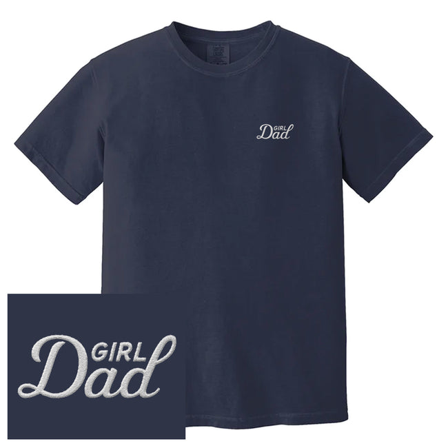 Girl Dad Embroidered Tee-T-Shirts-Bussin With The Boys-Navy-S-Barstool Sports