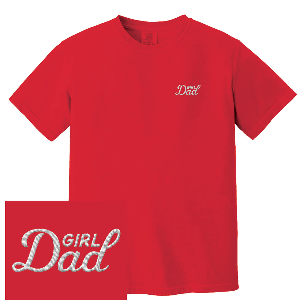 Girl Dad Embroidered Tee-T-Shirts-Bussin With The Boys-Red-S-Barstool Sports