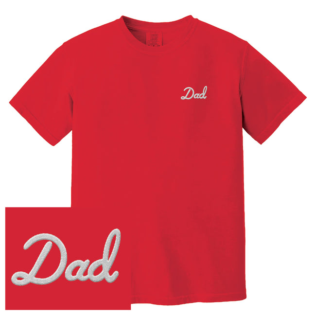 Dad Embroidered Tee-T-Shirts-Bussin With The Boys-Red-S-Barstool Sports