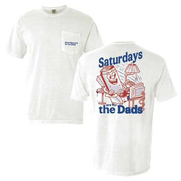 Saturdays Are For The Dads Couch Tee-T-Shirts-SAFTB-White-S-Barstool Sports