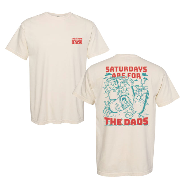 Saturdays Are For The Dads Football Tee-T-Shirts-SAFTB-Ivory-S-Barstool Sports