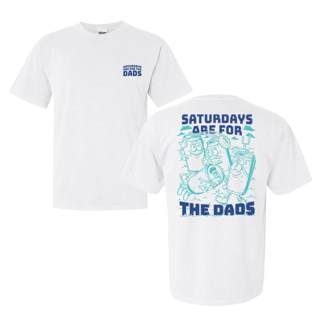 Saturdays Are For The Dads Football Tee-T-Shirts-SAFTB-White-S-Barstool Sports