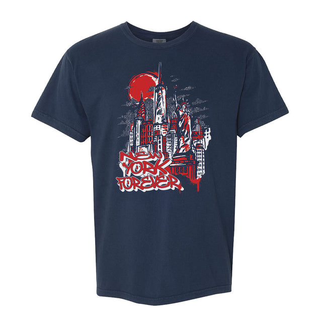New York Forever Tee-T-Shirts-Barstool Sports-Navy-S-Barstool Sports