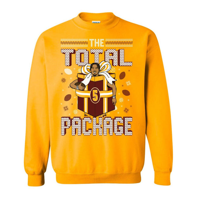 The Total Package Ugly Sweater-Ugly Sweaters-Pardon My Take-Gold-S-Barstool Sports