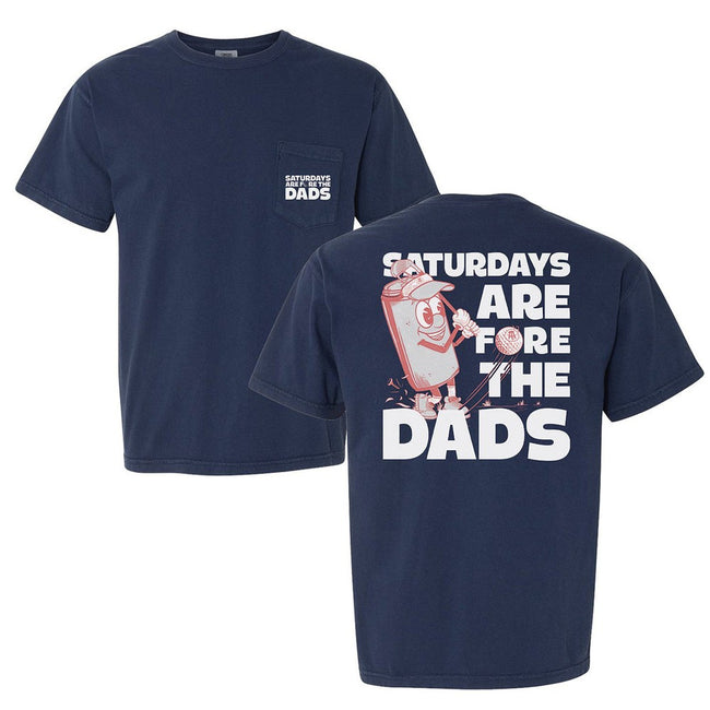 Saturdays Are Fore The Dads Golf Pocket Tee-T-Shirts-SAFTB-Navy-S-Barstool Sports