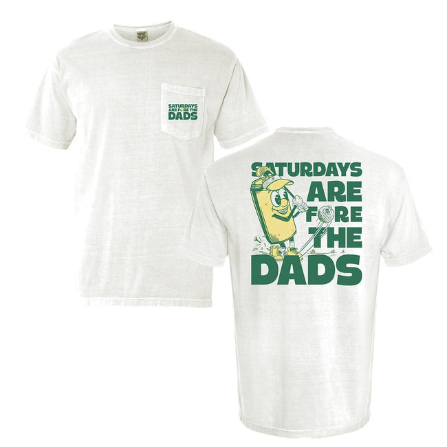 Saturdays Are Fore The Dads Golf Pocket Tee-T-Shirts-SAFTB-White-S-Barstool Sports