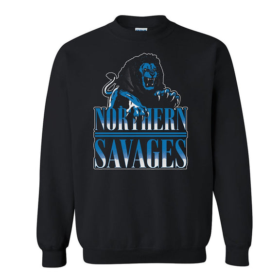 Northern Savages Crewneck-Crewnecks-Barstool Sports-Black-S-Barstool Sports