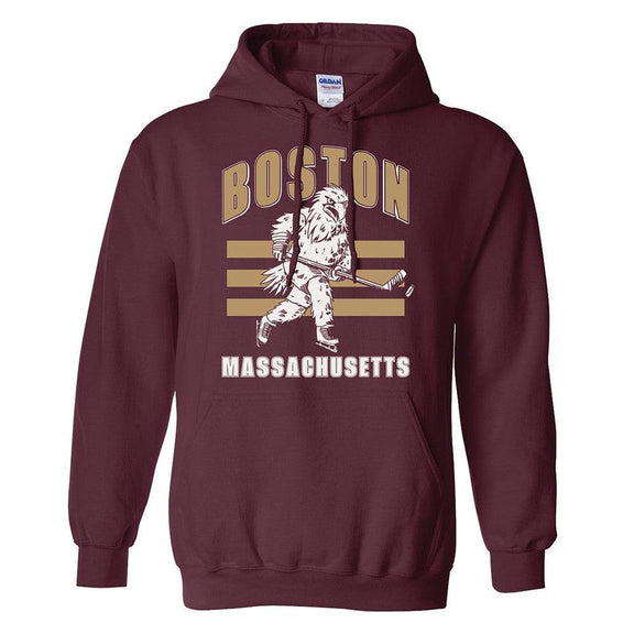 Boston Hockey Hoodie-Hoodies & Sweatshirts-Barstool U-Maroon-S-Barstool Sports