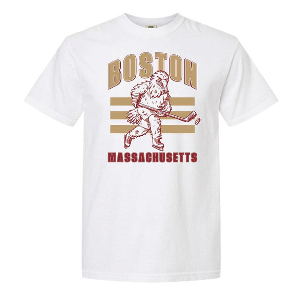 Boston Hockey Tee-T-Shirts-Barstool U-White-S-Barstool Sports