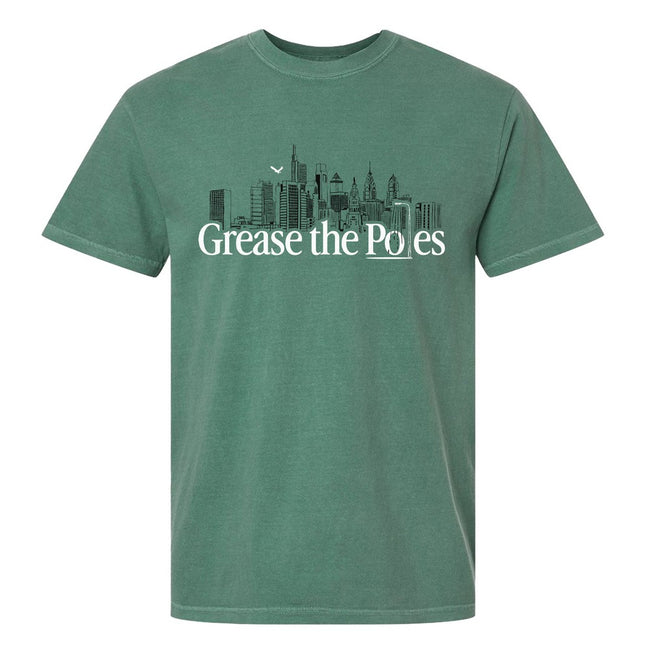 Grease The Poles Philly Tee-T-Shirts-Barstool Sports-Green-S-Barstool Sports