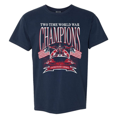 Two Time World War Champions Tee Barstool Sports T-Shirts
