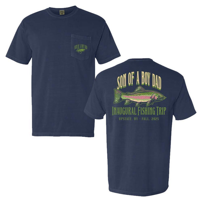 Son of a Boy Dad Fishing Trip Pocket Tee-T-Shirts-Son of a Boy Dad-Barstool Sports