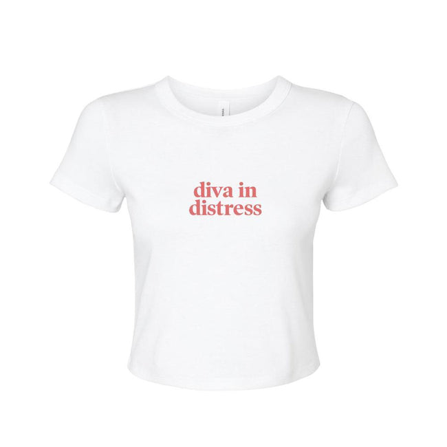 Diva in Distress Baby Tee-T-Shirts-Brianna-White-XS-Barstool Sports
