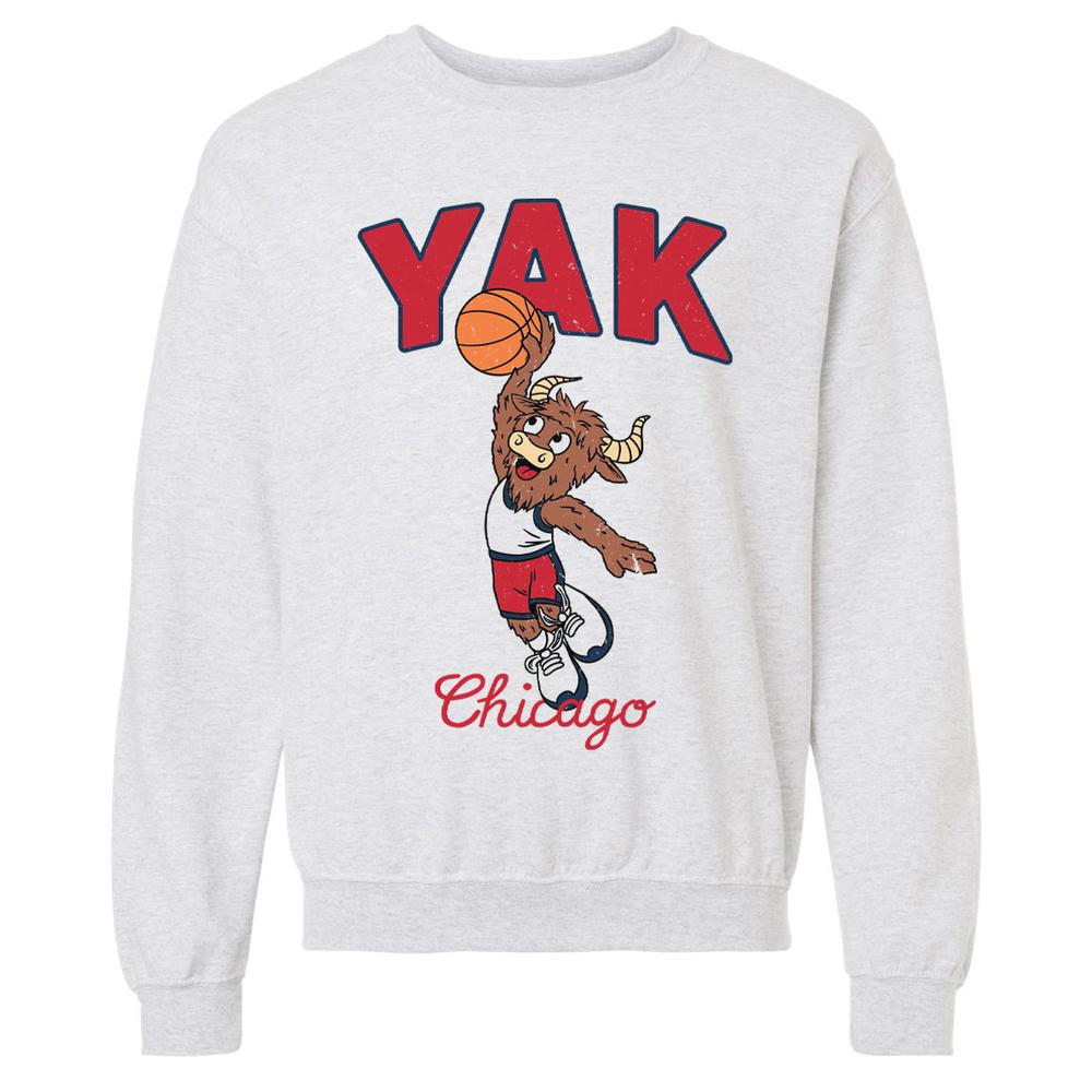YAK Basketball Crewneck-Crewnecks-The Yak-Grey-S-Barstool Sports