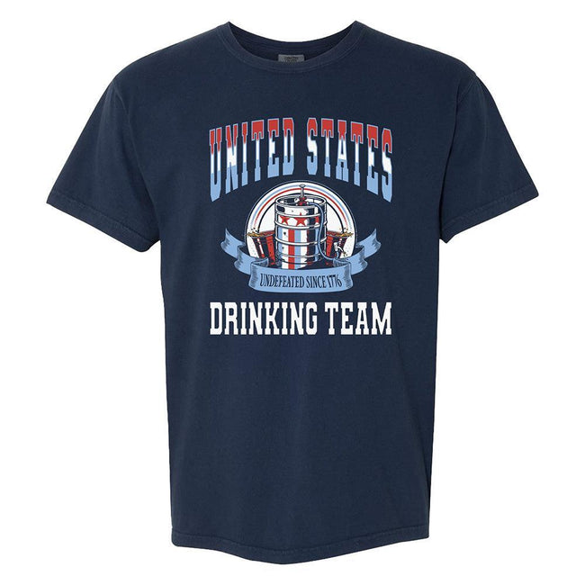 USA Drinking Team Tee-T-Shirts-Barstool Sports-Navy-S-Barstool Sports
