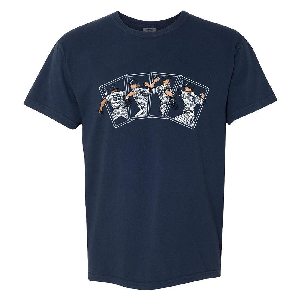 Four Aces Tee-T-Shirts-The Short Porch-Navy-S-Barstool Sports
