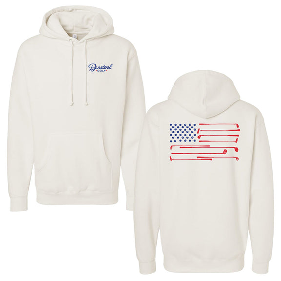 Barstool Golf Flag Hoodie-Hoodies & Sweatshirts-Fore Play-White-S-Barstool Sports