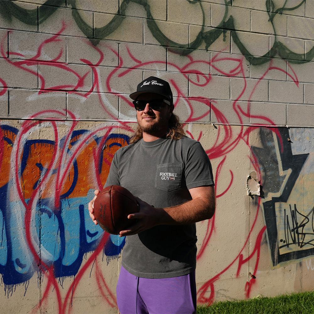 Football Guy Graphic Pocket Tee-T-Shirts-Pardon My Take-Barstool Sports