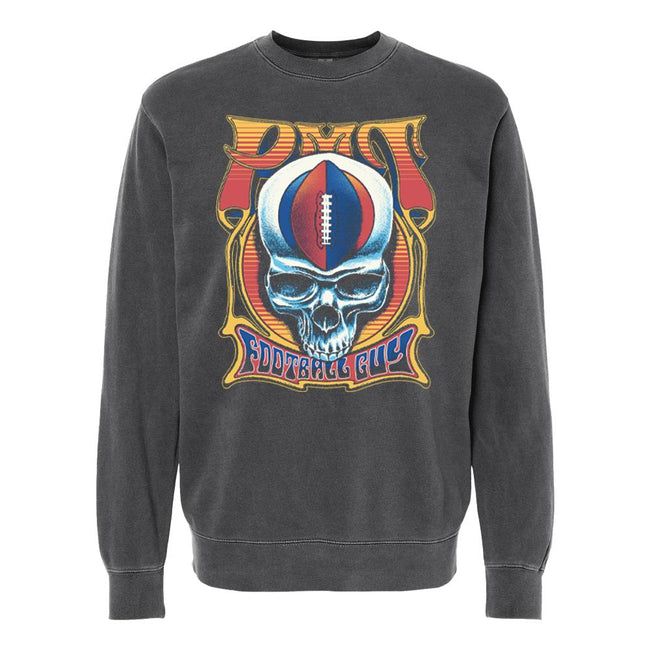 Pardon My Take Football Skull Crewneck-Crewnecks-Pardon My Take-Charcoal-S-Barstool Sports
