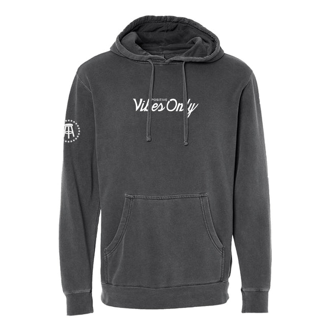 Positive Vibes Only Embroidered Premium Hoodie-Hoodies & Sweatshirts-Barstool Sports-Charcoal-S-Barstool Sports