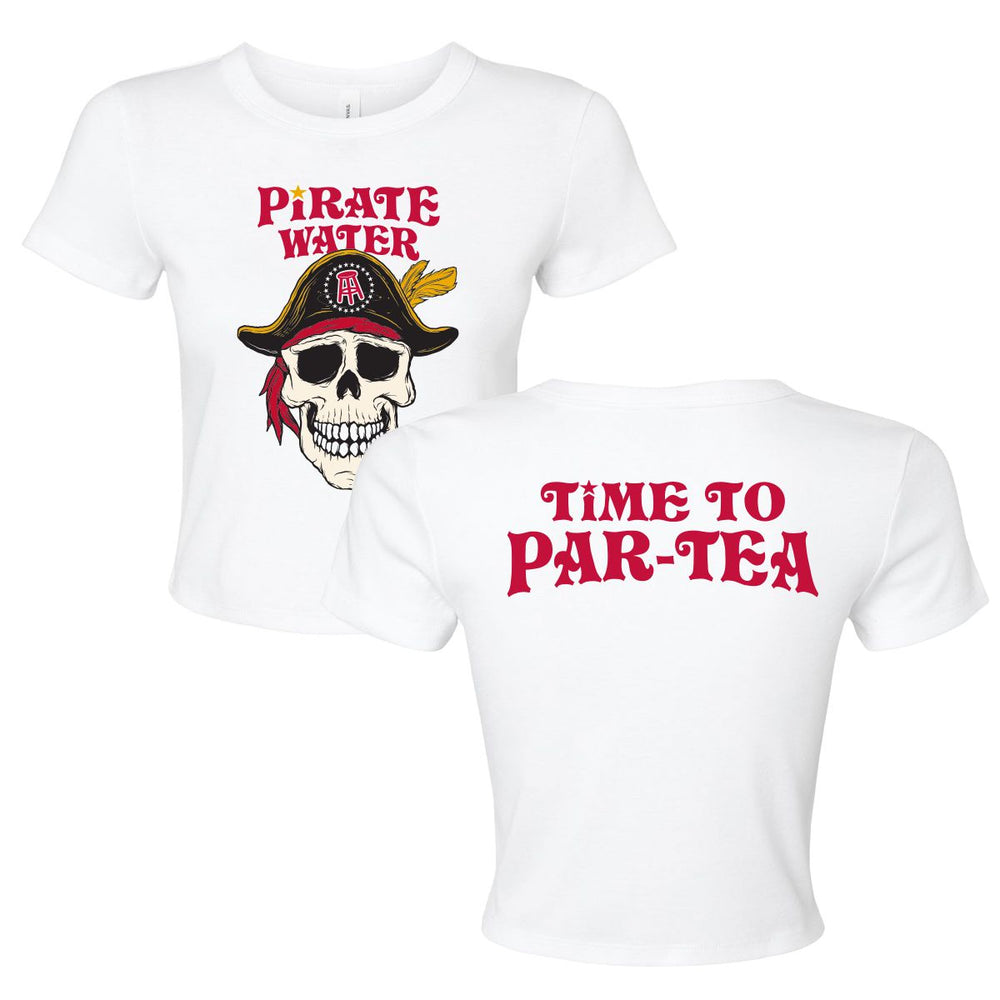 Time To Par-Tea Cropped Tee-T-Shirts-Pirate Water-White-S-Barstool Sports