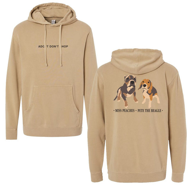 Miss Peaches & Pete The Beagle Hoodie-Hoodies & Sweatshirts-Barstool Sports-Tan-S-Barstool Sports