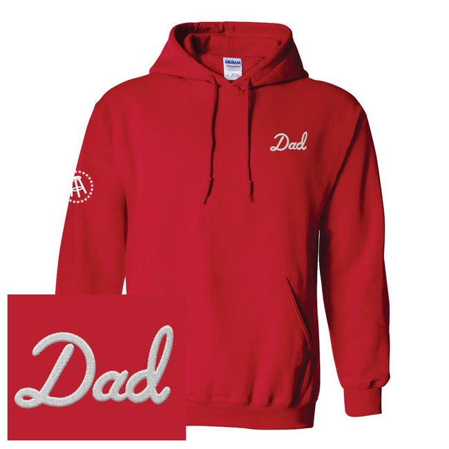 Dad Embroidered Hoodie-Hoodies & Sweatshirts-Bussin With The Boys-Red-S-Barstool Sports