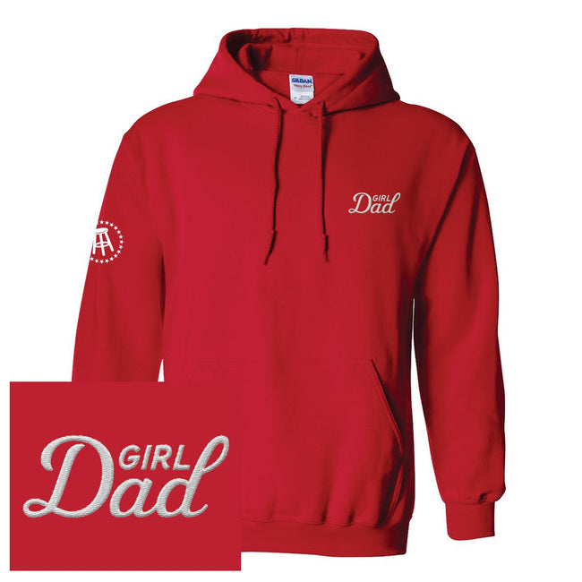 Girl Dad Embroidered Hoodie-Hoodies & Sweatshirts-Bussin With The Boys-Red-S-Barstool Sports