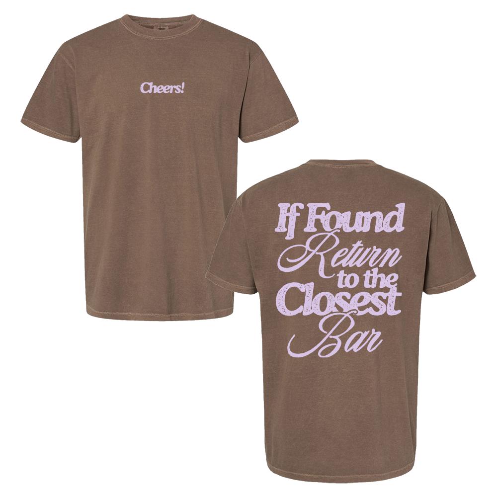 If Found Return Tee-T-Shirts-In The Slot-Brown-S-Barstool Sports