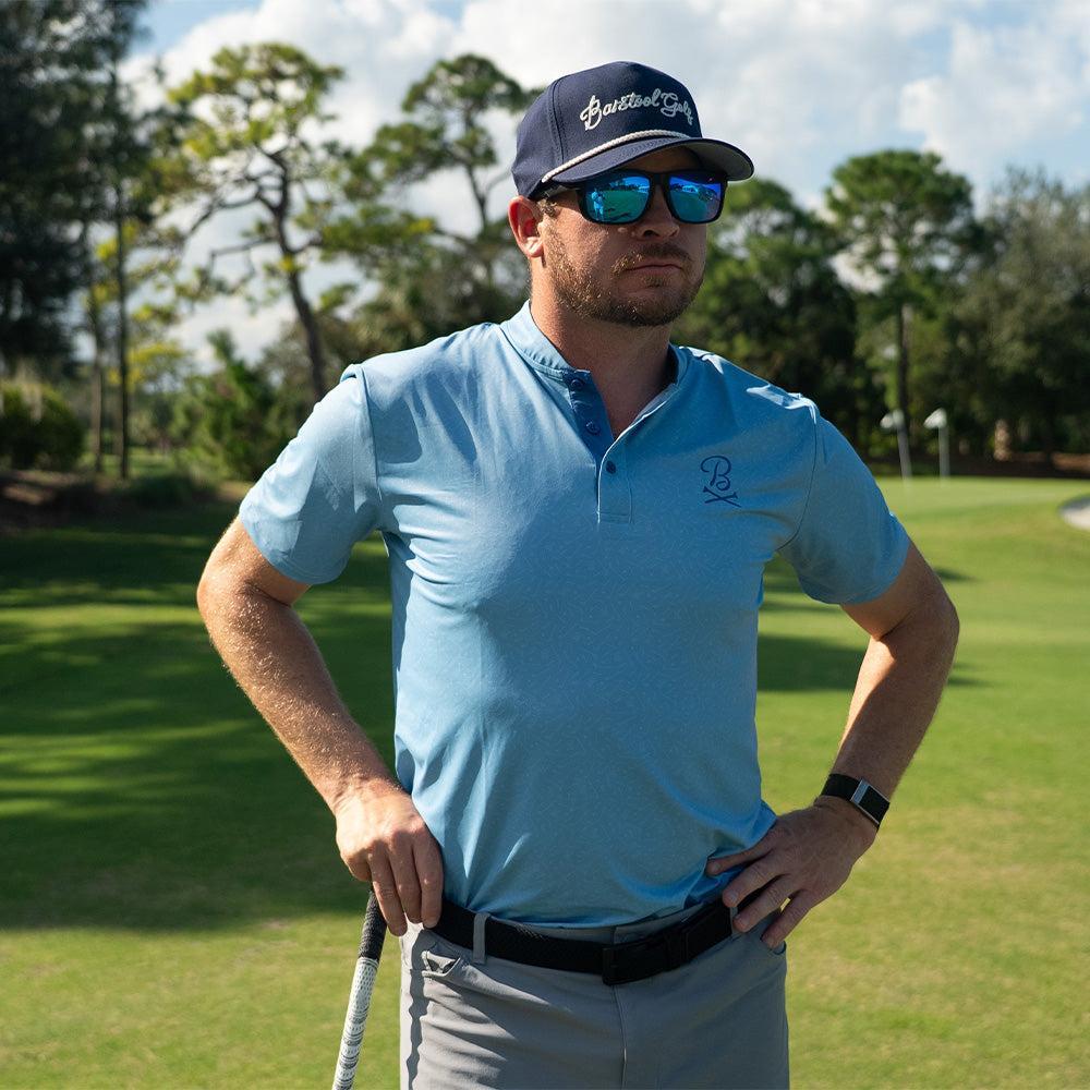Barstool Golf Printed Blade Collar Polo-Polos-Fore Play-Barstool Sports