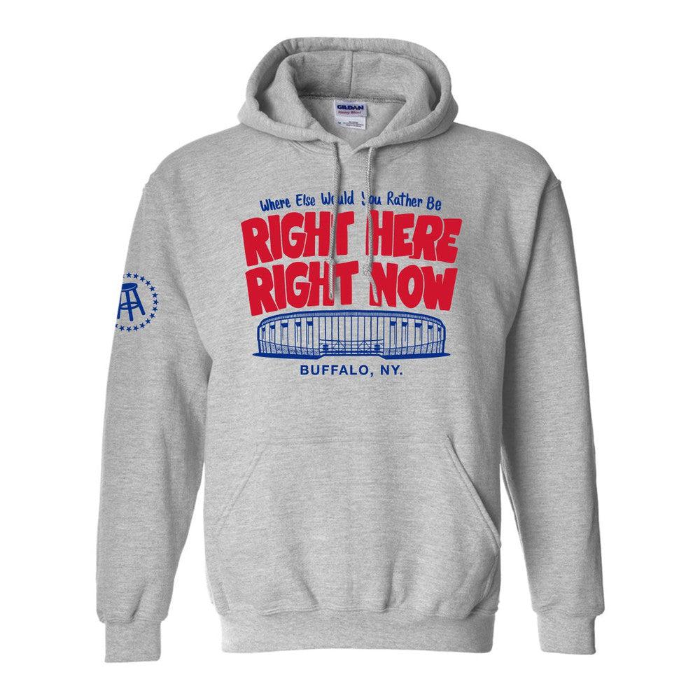 Right Here Right Now Hoodie-Hoodies & Sweatshirts-Barstool Sports-Grey-S-Barstool Sports