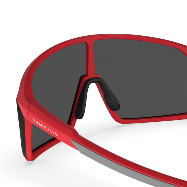 Shady Rays x Barstool Sports Rival Red Gray Polarized-Accessories-Barstool Sports-ORIGINAL-Barstool Sports